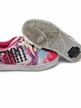 Heelys Pro 20 Shoes Youth Size 6Y Pink Tie Dye Wheeled Sneakers Tommy Hilfiger